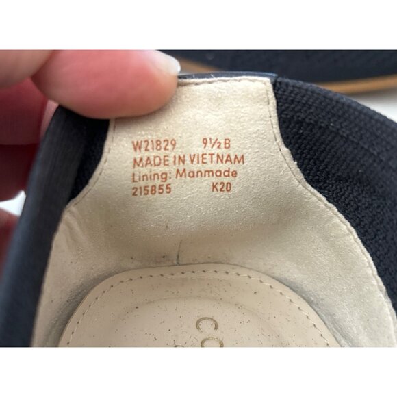 Cole Haan Womens Grandseries Loafers Size 7.5 Black Knit & Leather Slip-On - Picture 7 of 7